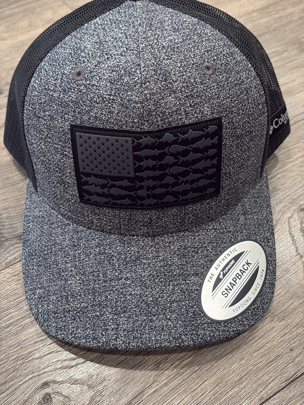 Columbia Men's Heather Gray and Black Snapback Hat